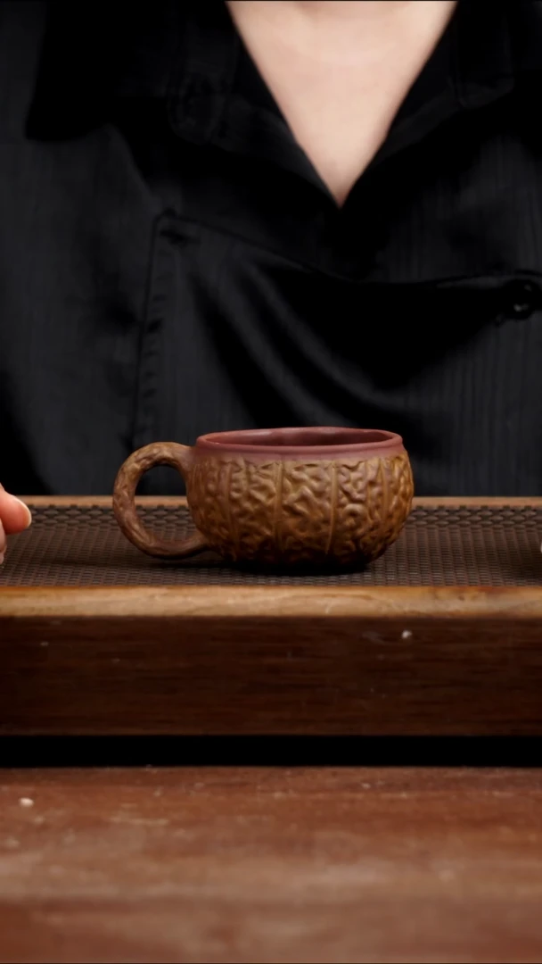 茶壶紫砂底槽青把杯150CC