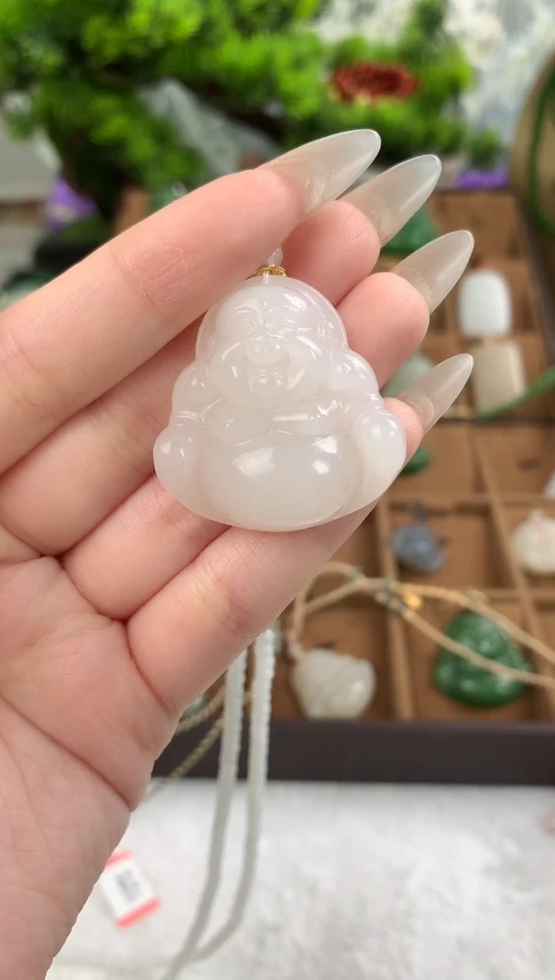 和田玉未镶嵌颈饰吊坠35mm