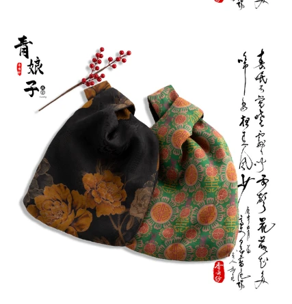 香云纱时尚百搭女士新中式复古国风简约手提包60272