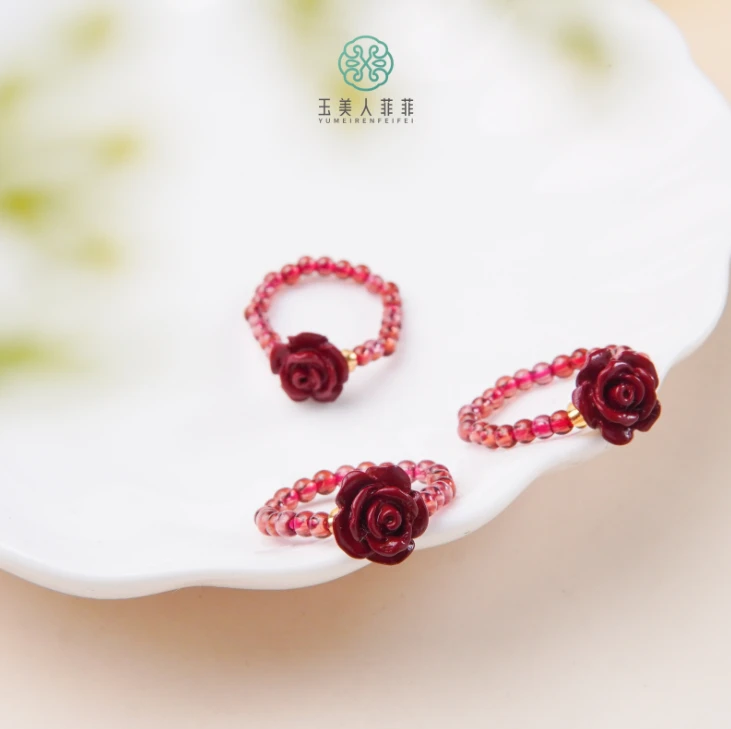 菲菲珠宝好~石榴石戒指（精致小巧款）~多样性发一