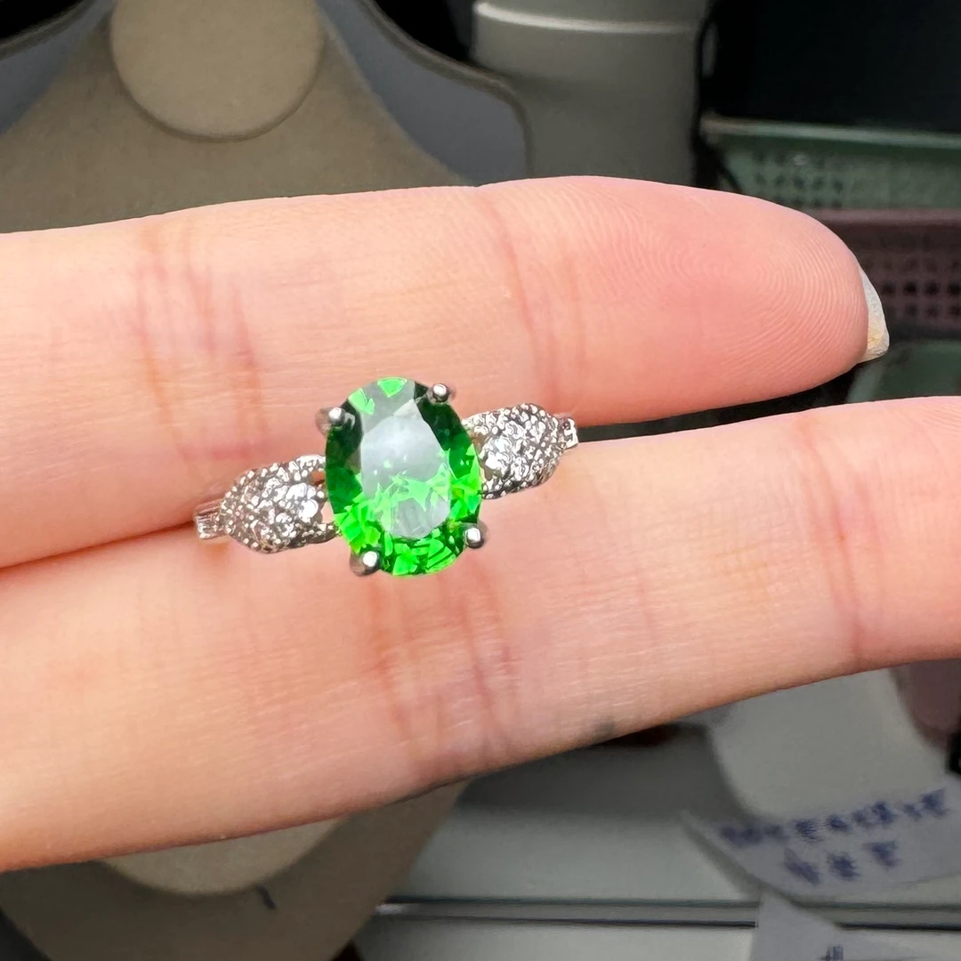 合金合成锆石戒指 气质时尚-精工合金培育戒指533