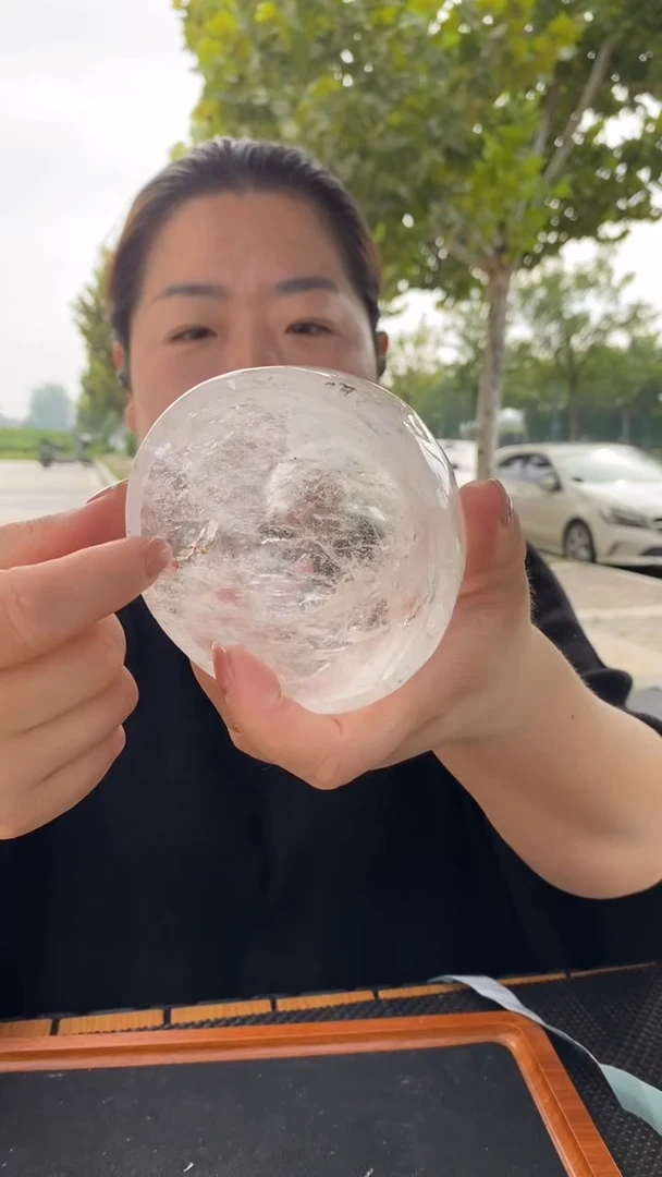未镶嵌珠宝半成品水晶白水晶碗D237