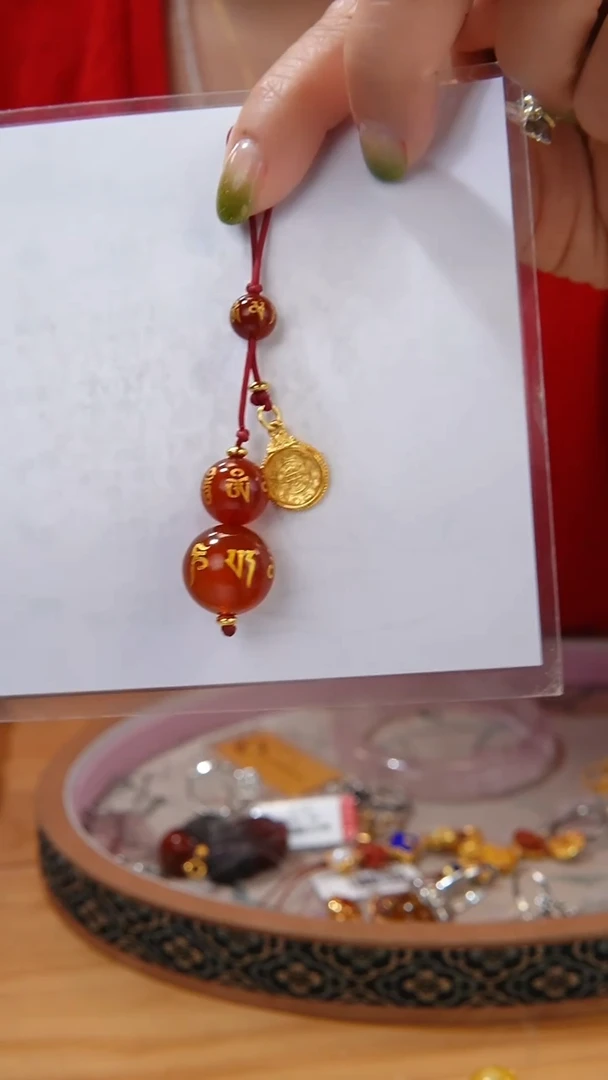 【闪购商品】玛瑙/玉髓吊坠(不含链)合金小福禄