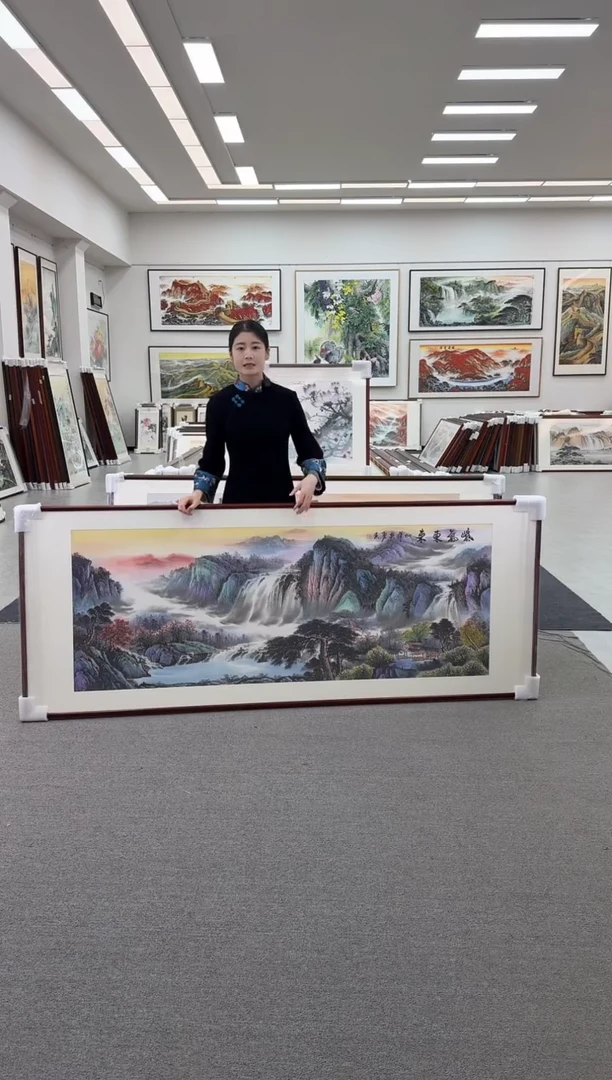 国画紫气东来 219*88