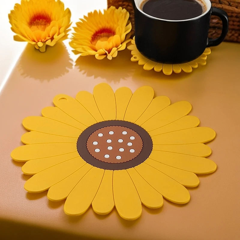向日葵创意隔热垫锅垫家用餐垫盘子垫子餐桌垫防烫碗垫茶水杯垫