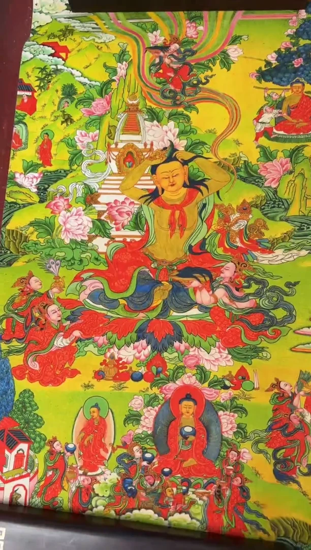 卷轴画龙妹的唐卡tk16