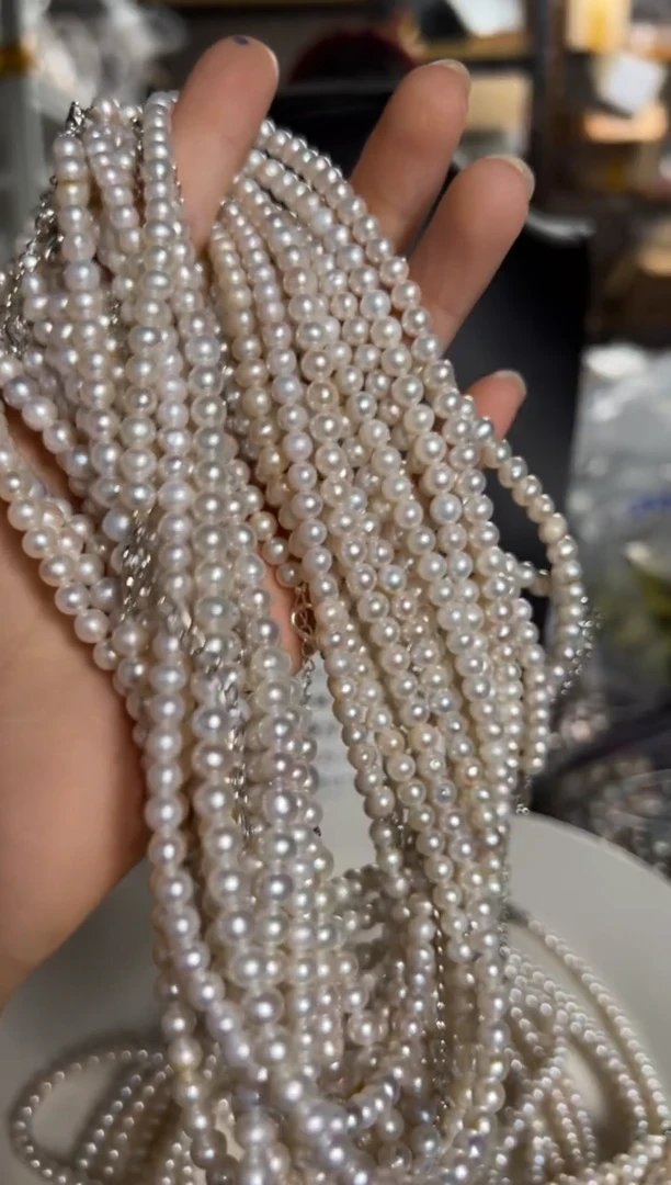 未镶嵌淡水珍珠珠宝奇石JK项链一条随机