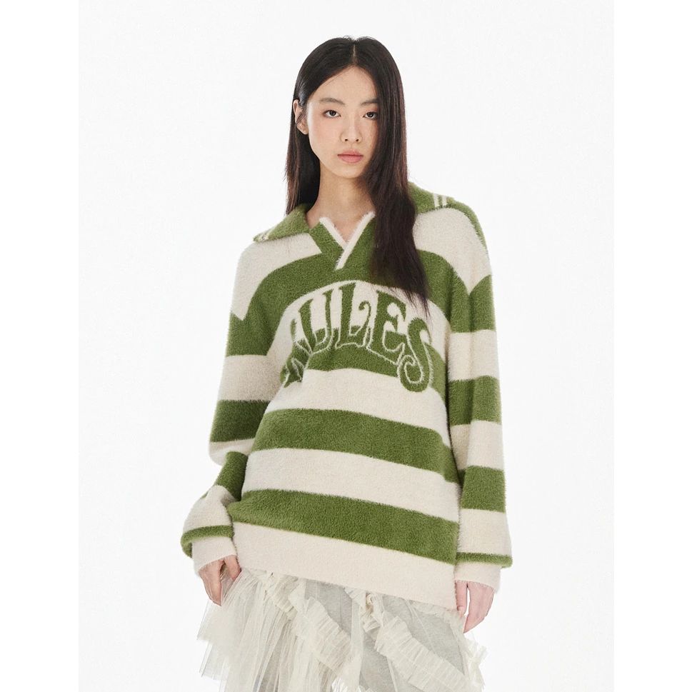 MLMR2025年男女同款外套春秋内搭打底衫针织毛衣polo领M24425003