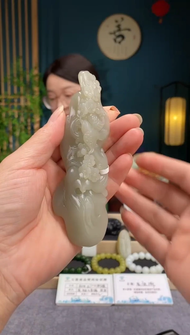 吊坠(不含链)未镶嵌和田玉手把