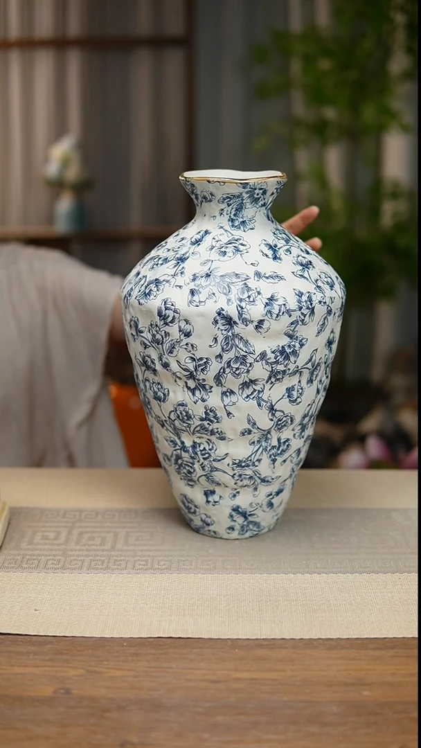 异形花器花影月清高脚