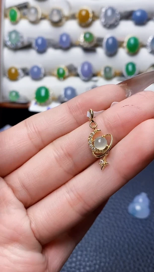 银S925镶嵌戒指翡翠6022