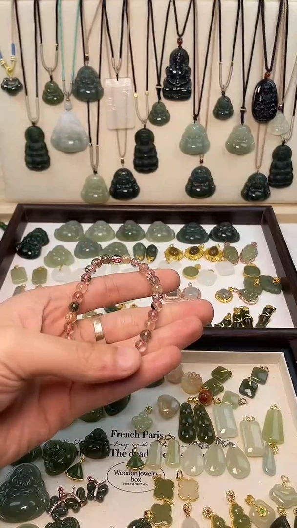 未镶嵌手串发晶发晶