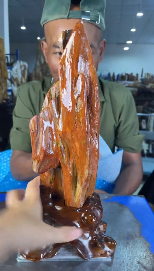 未镶嵌摆件硅化玉5