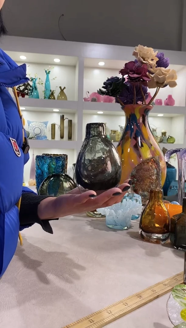 慕忆家手作琉璃花瓶瑕疵