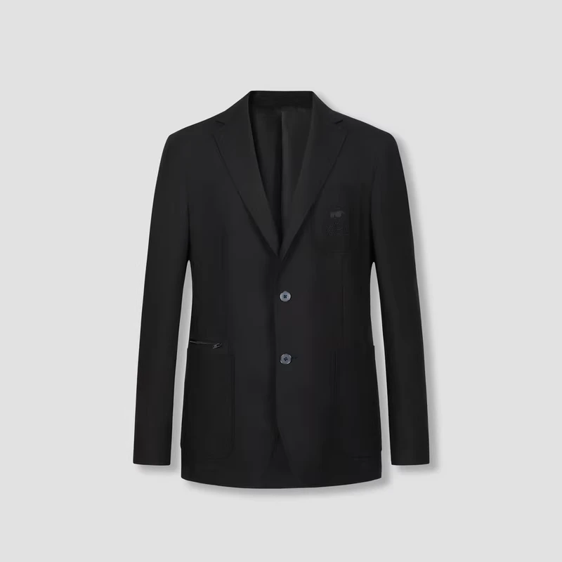 【官方男装】KARL LAGERFELD卡尔拉格斐26鹿皮拉链口袋西服P21C3902