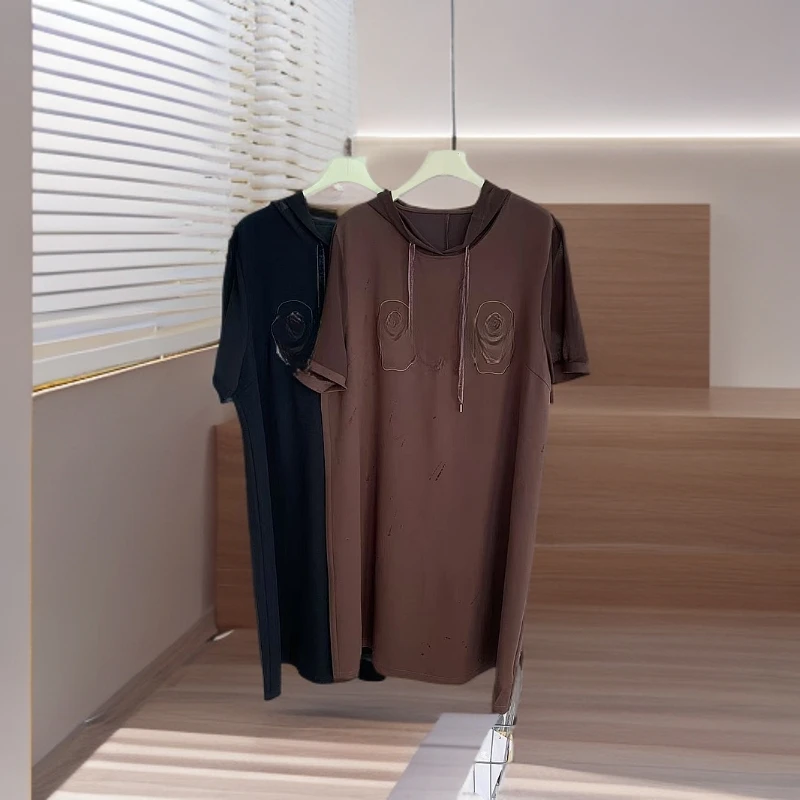 二姐家005谷2775新款时尚连帽连衣裙