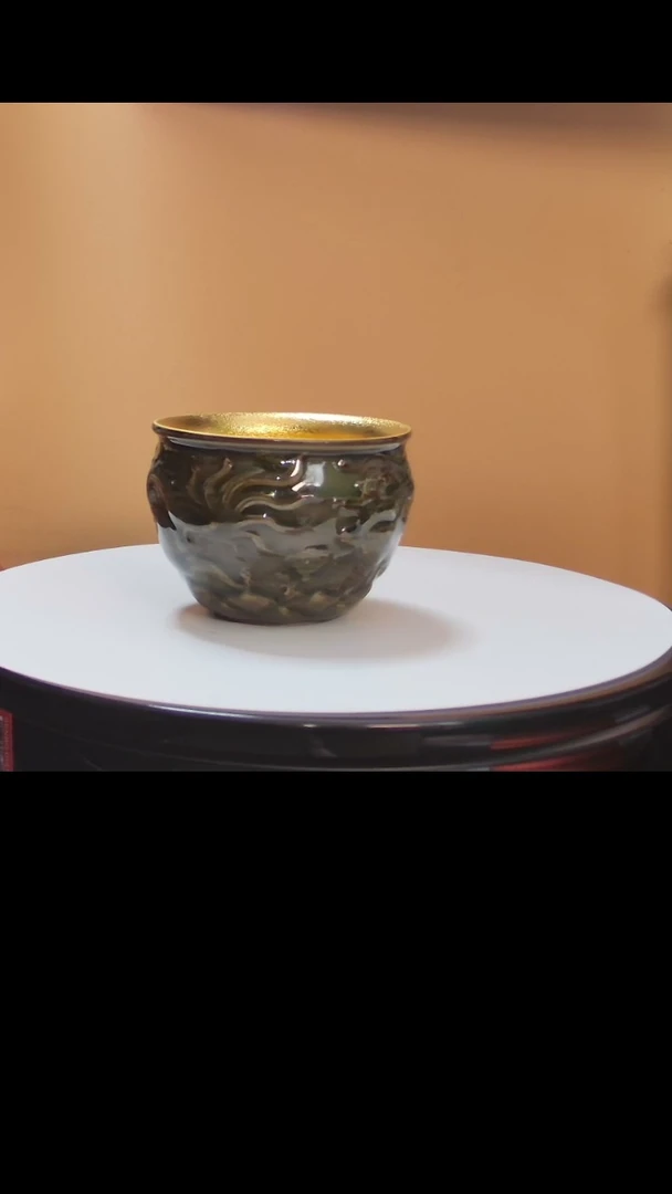 【闪购商品】主人杯龙凤柴烧内鎏金主人杯礼盒装（龙）