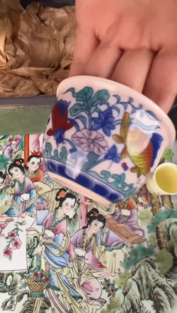 摆件瓷景德镇瓷器缸杯