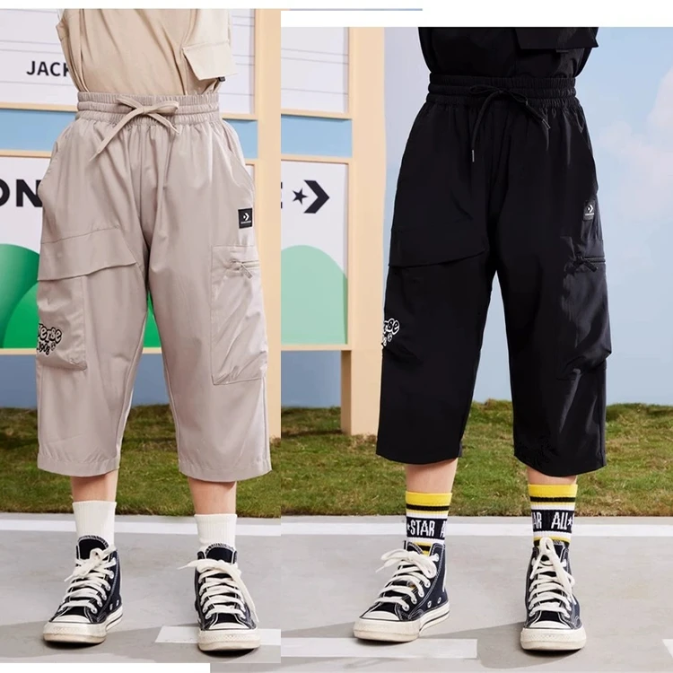 Converse匡威儿童装夏季裤子运动时尚舒适休闲梭织7分裤CV2322020