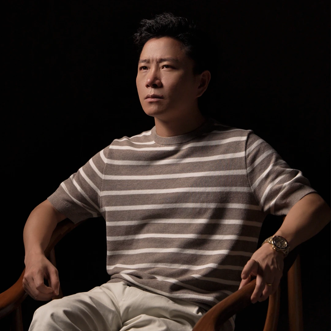 SEASONMARK新款老钱风针织条纹短袖商务休闲轻奢舒适男女同款短袖