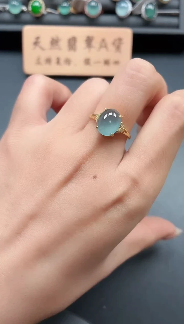 银S925镶嵌戒指翡翠1111