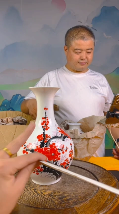 摆件景德镇陶瓷青花摆件55