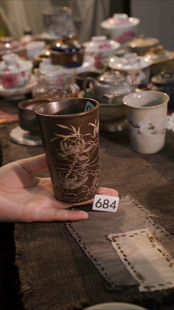 杯子等烟雨陶瓷手作主人杯684