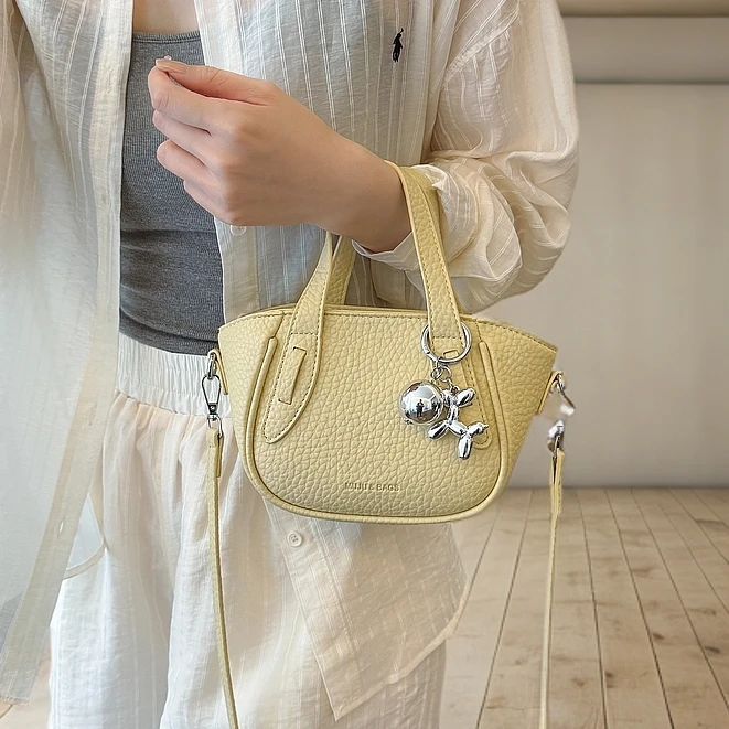 小众简约手提菜篮包2025夏季新款百搭斜挎小包潮时尚单肩包贝壳包