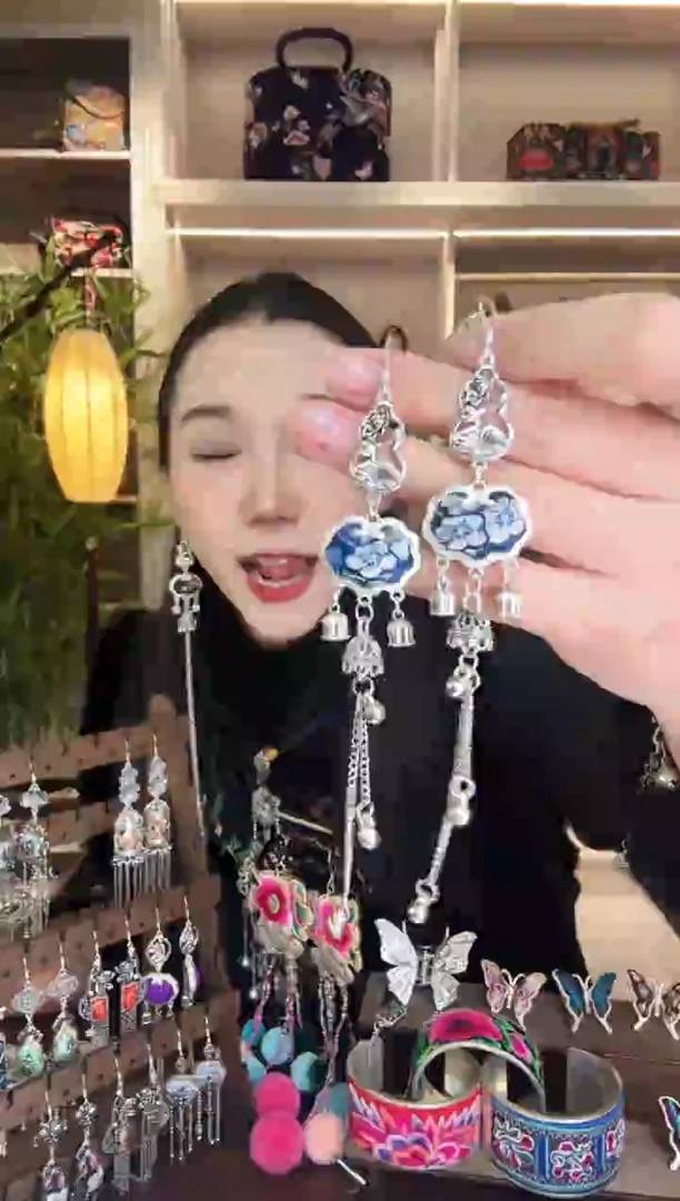 刺绣纯手工民族风耳环