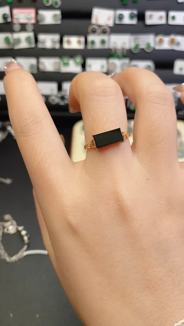 银S925镶嵌戒指翡翠0