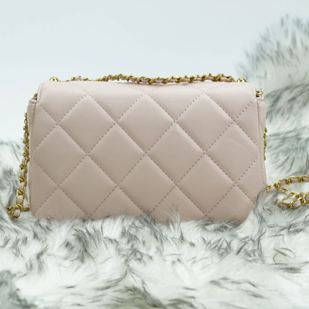 F7010# 小方包斜挎通勤包单肩链条百搭女包