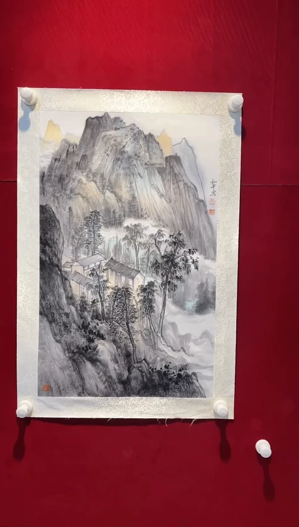 国画Y-杨和平老师绘画作品-2.7平尺山水（带荣宝斋宁波证书）