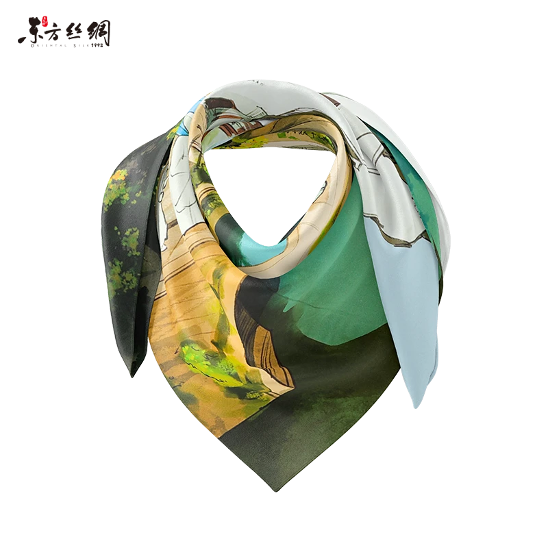 湖州丝绸·东方丝绸真丝方巾88*88