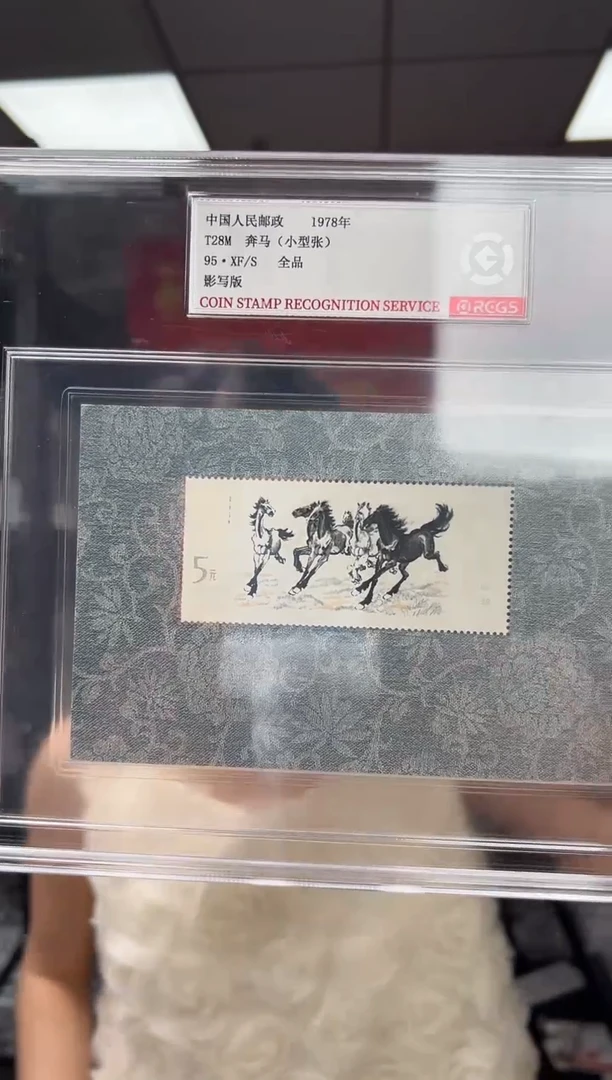 T28M 奔马小型张 精大盒 邮票 RCGS评级 全品