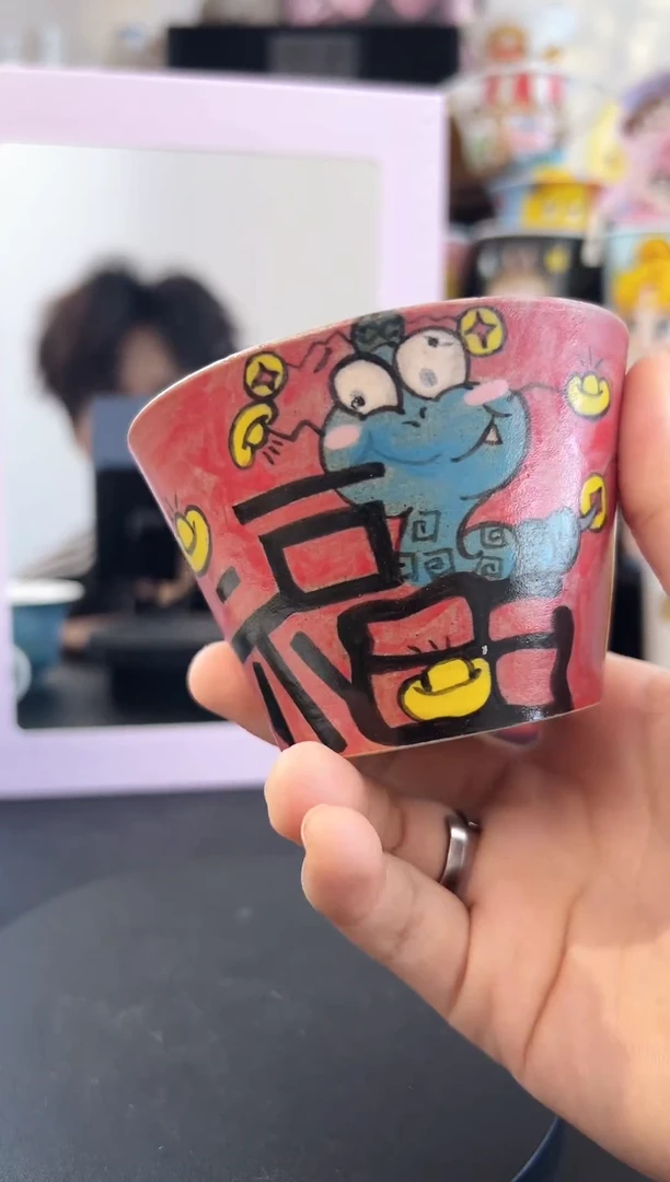 【闪购商品】摆件纯手工手绘陶瓷小杯杯
