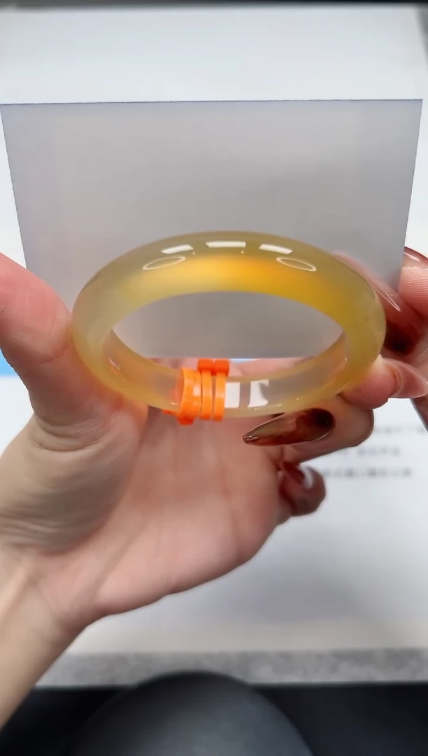 【闪购商品】玛瑙/玉髓手镯未镶嵌116/香槟54.2