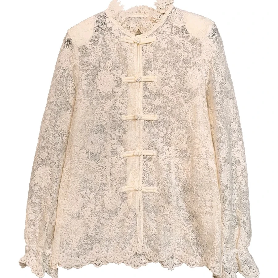 D31246南油爆款新中式国风纽扣百搭衬衫