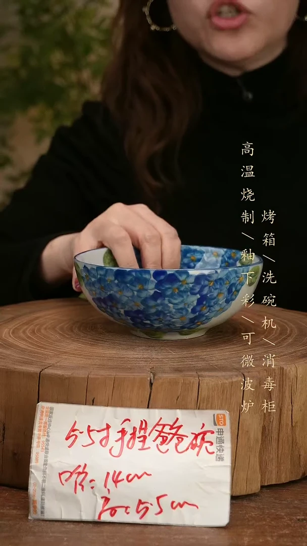碗瓷景德镇手工手绘高温瓷釉下彩