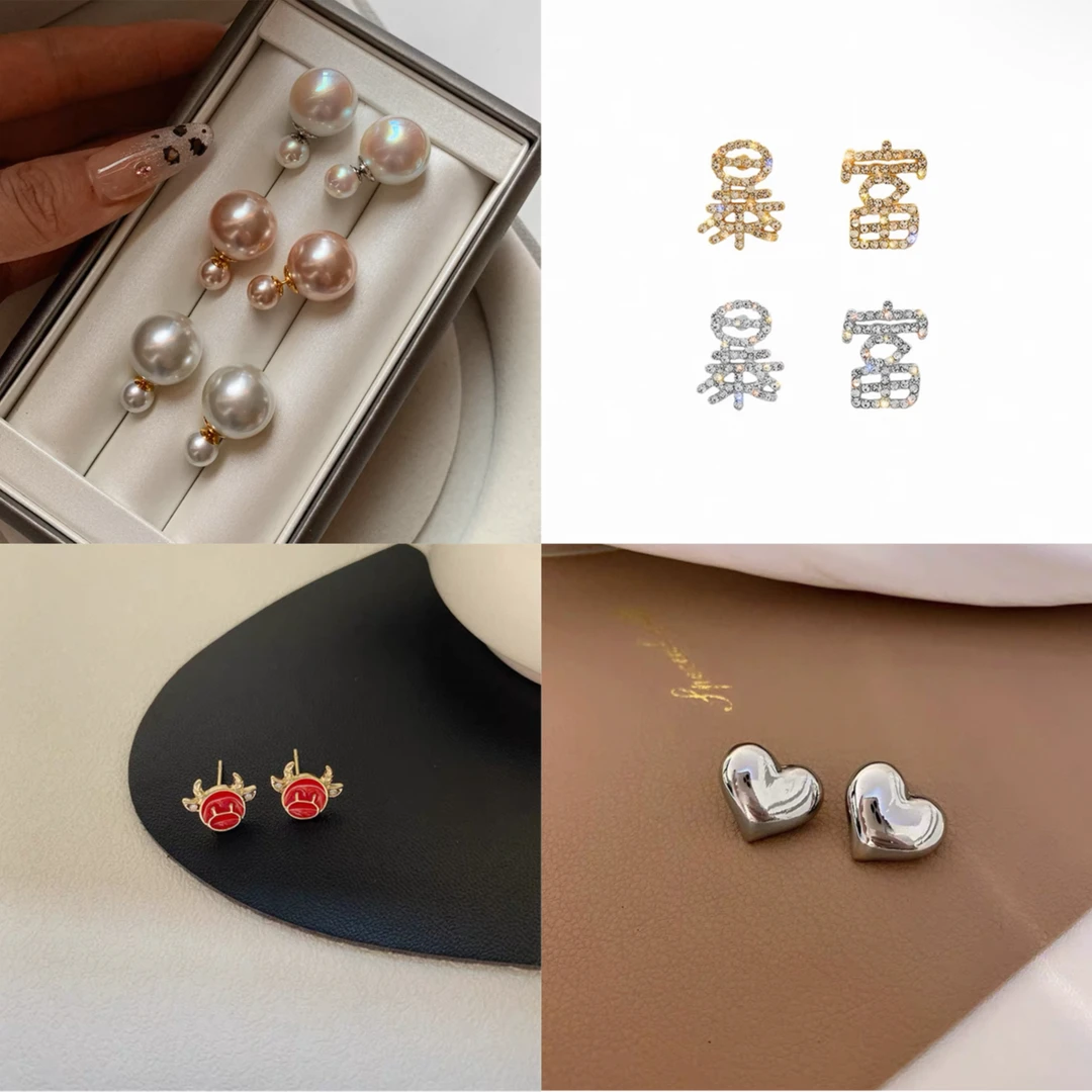 耳钉（推推乐团单）时尚简约百搭气质款小香风网红发夹饰品