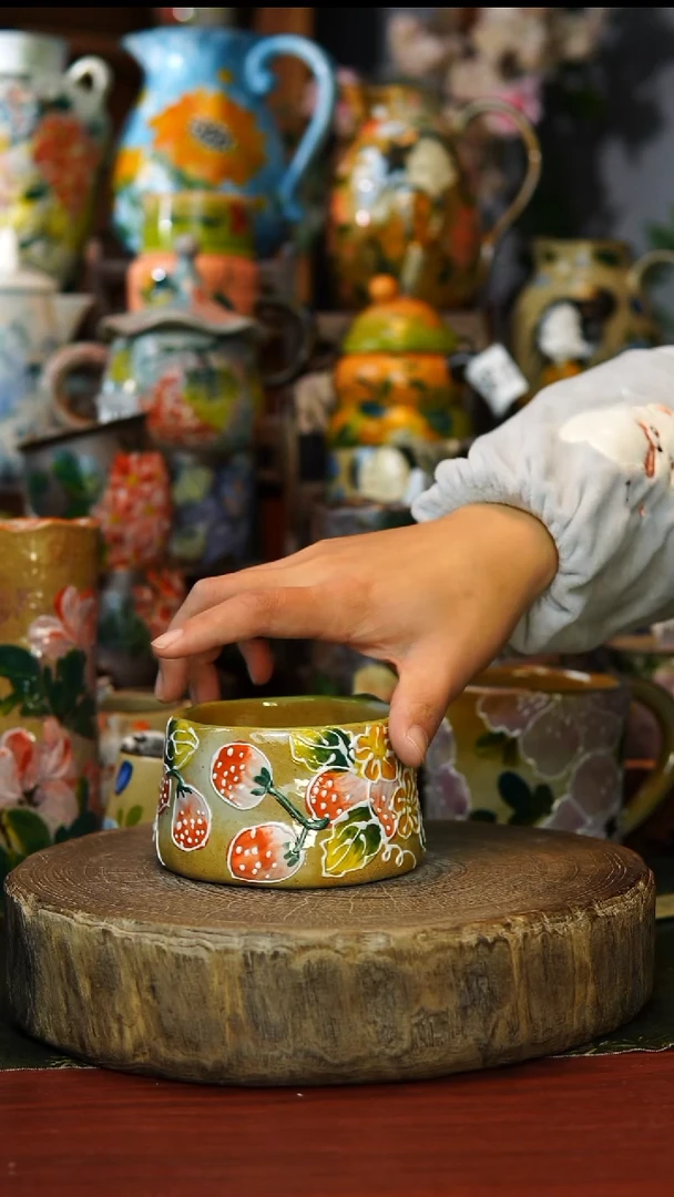 陶瓷87景德镇手工手绘釉下彩