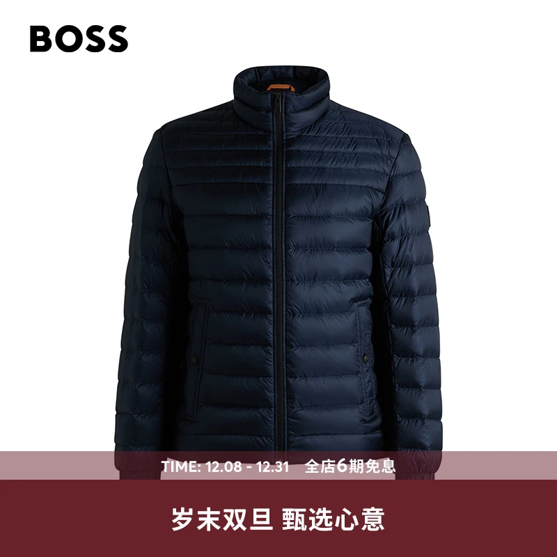 【精选羽绒】 BOSS博斯男士薄款休闲舒适排骨羽绒服夹克50530365