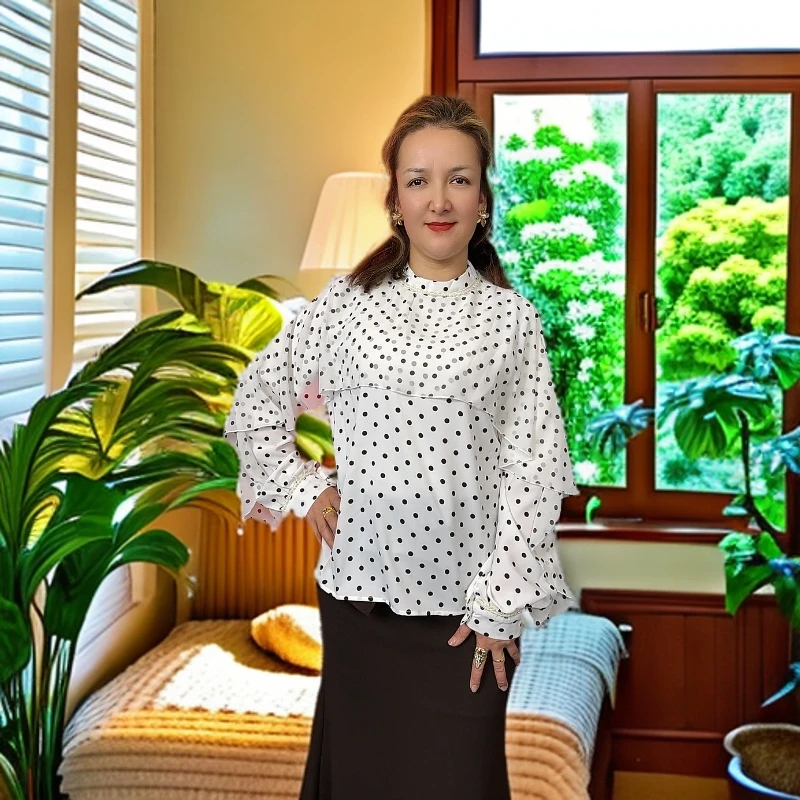 上衣长袖百搭女士ئاق چىكىت