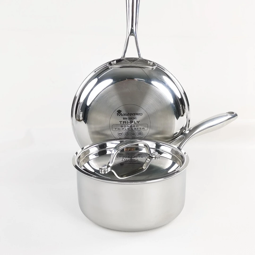 「MasterPRO」16cm奶锅+20cm煎锅304不锈钢加厚一体成型