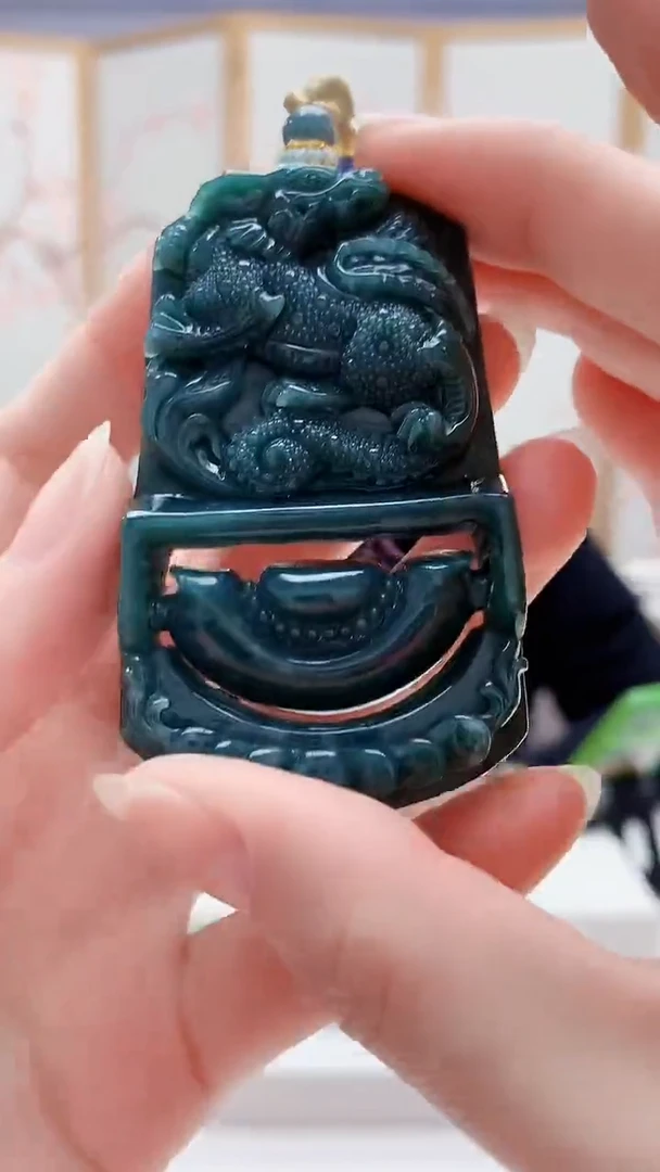 未镶嵌定制翡翠5060ry-毛货挂件46