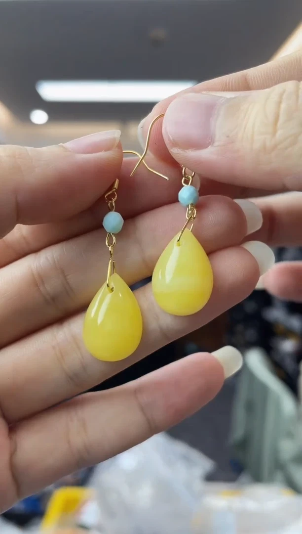 【闪购商品】银S925镶嵌蜜蜡裸石多样性一件发货