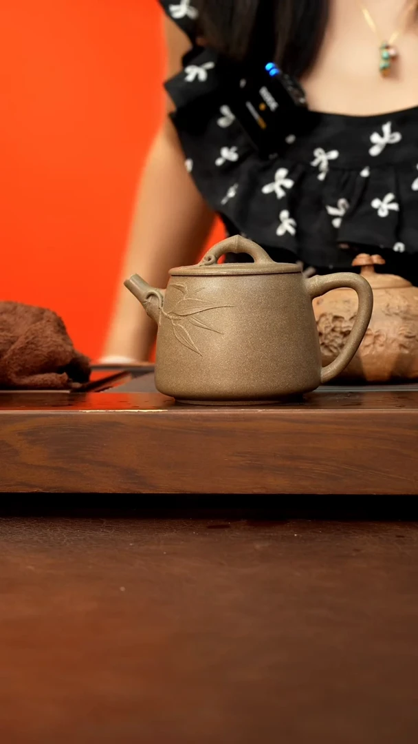 茶壶紫砂青段泥高瓢220cc左右