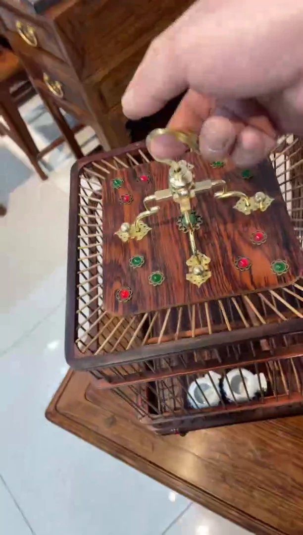 【闪购商品】木花梨木方鸟笼鸟笼