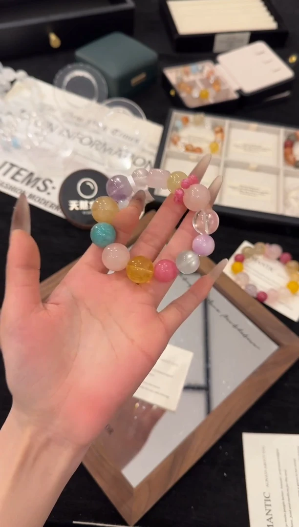 未镶嵌手链水晶彩虹多巴胺x3169