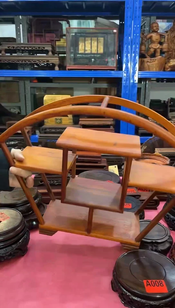 木特扇形博古架42*11*33刚果