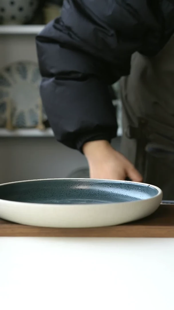 【闪购商品】陶瓷197微瑕粗陶主菜盘23cm@4-2@